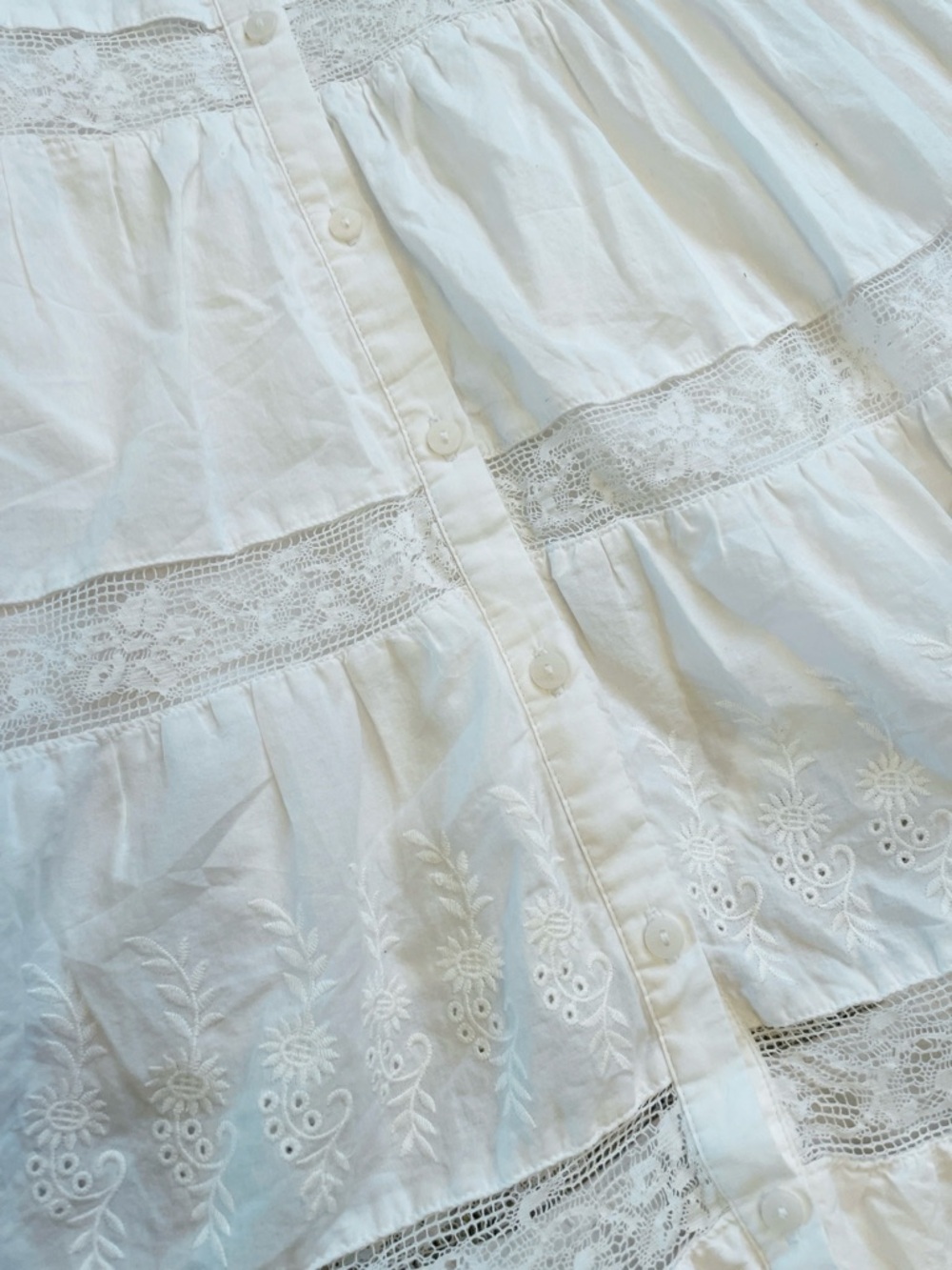 LoveShackFancy for Target White Eyelet Lace Midi Dress Size 0 100% Cotton - Picture 3 of 10
